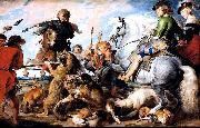 Peter Paul Rubens A 1615-1621 oil on canvas 'Wolf and Fox hunt' painting by Peter Paul Rubens France oil painting artist